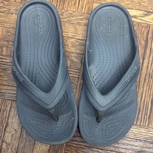 CROCS Charcoal Flip Flops Kids Size 13